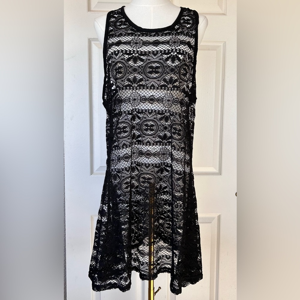 West Loop Women’s Swimsuit Cover Up Racer Back Black Size XL‎